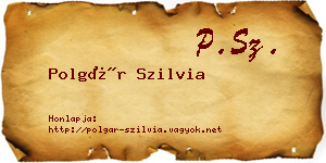 Polgár Szilvia névjegykártya