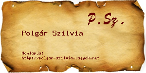 Polgár Szilvia névjegykártya